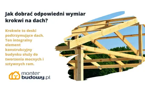 Drewniana konstrukcja dachu z widocznym rozstawem krokwi, tworząca sztywne ramy budynku.