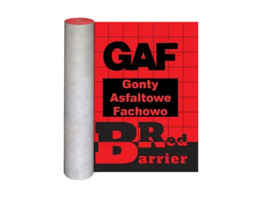 Rolka membrany pod gont bitumiczny GAF Red Barrier. Niezbędna do ochrony dachu.