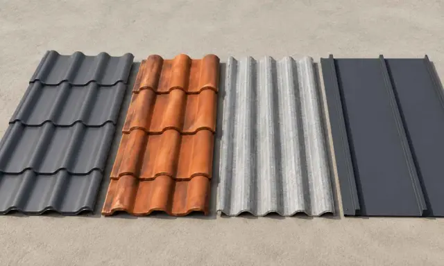 Różne rodzaje pokryć dachowych: blachodachówka, dachówka ceramiczna, eternit i blacha trapezowa. Idealne do montażu na starym dachu.