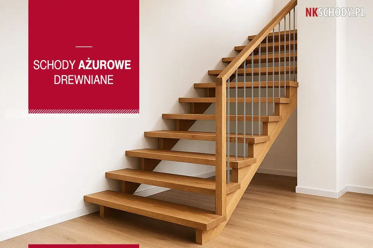 Nowoczesne schody ażurowe z litego drewna dębowego. Idealne pytanie: jakie drewno na schody? Dąb to świetny wybór!